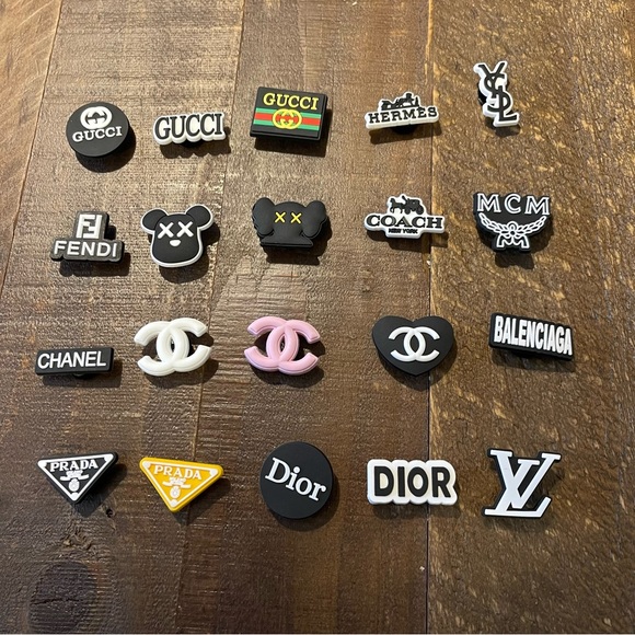 Other - COPY - 20 Piece Designer Logo Crocs Charms Set - Buy 3 of More Get 50% OFF